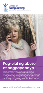 Pag-ulat ng abuso at pagpapabaya (Reporting abuse and neglect)